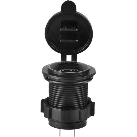 Prise chargeur USB double étanche 3.1A avec indicateur LED pour voiture bateau téléphone portable (1/5)