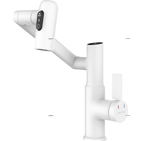 Robinet Cuisine Blanc Inox 3 Modes Réglables Mitigeur Évier avec Jet d’Eau Ajustable Design Moderne et Pratique (1/5)