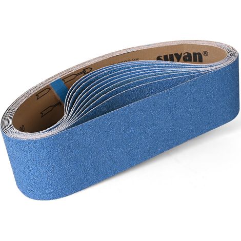 Bandes Abrasives 100 x 915 mm, Lot de 10, Grain 100 pour Ponceuse à Bande – Métal et Bois (1/5)