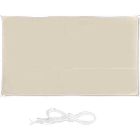 Vela de sol rectangular beige (1/5)