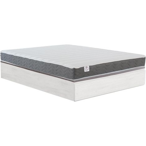 Ensemble 160 x 200 cm sommier coffre avec tiroir blanc + matelas mousse HD mémoire de forme et tissu 3D respirant ép.18cm - HEAVEN de YSMÉE (1/5)