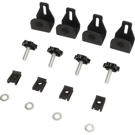 16-teiliges Diebstahlsicherungs-Montageset für Motorradkoffer, inklusive Schrauben, Muttern und Gepäckträgerhalterungen, passend für Touring-Modelle FLT, FLHT, FLHTCU und FLHRC. (1/5)