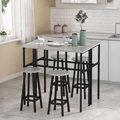 Mobilier de bar gri en pAL Otel 100 x 40 x 90 cm (1/5)