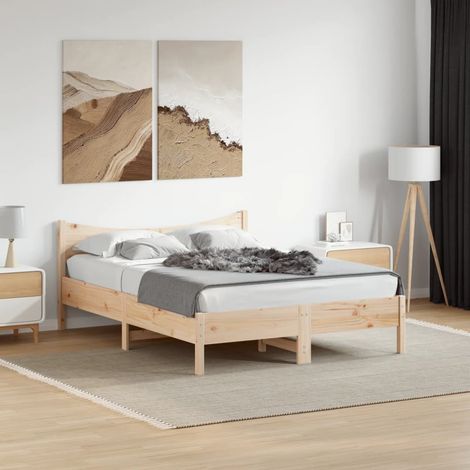 vidaXL Letto senza Materasso 140x190 cm in Legno Massello di Pino