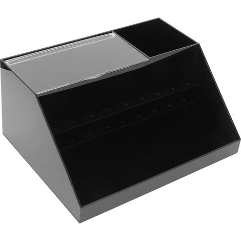 Boîte à compartiments pour extensions de cils, anti-poussière, 9 trous, noire. (1/5)