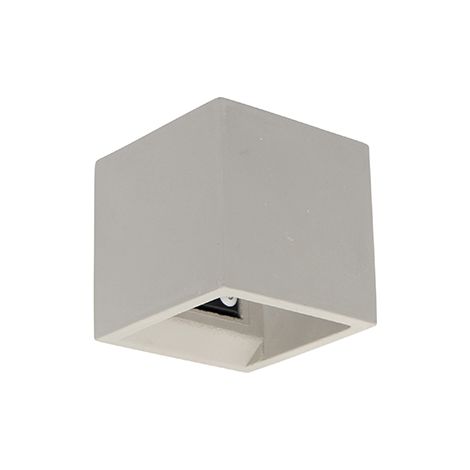 QAZQA Industrielle Wandleuchte Beton mit Lichteffekt - Box