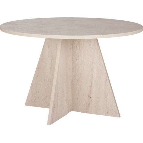 Esstisch "Virella" aus Holz – 120 x 120 x 75 cm – Travertin