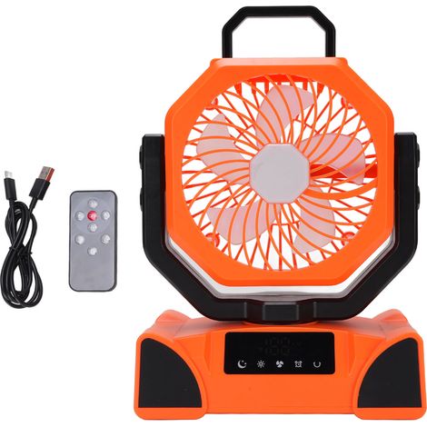 10000mAh Multifunctional Camping Fan Outdoor Oscillating Fan Portable Fast Charging LED Light Camping Fan for Picnics BBQs Outdoor Dining (1/5)