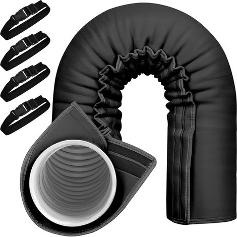 Manchon d'isolation Portable pour Tuyau de Climatisation, Protection Portable pour Tuyau de Climatisation, Isolation Tuyau Climatiseur, Gaine Isolante pour Tuyau de Climatiseur de 5 et 5,9 Pouces (1/5)