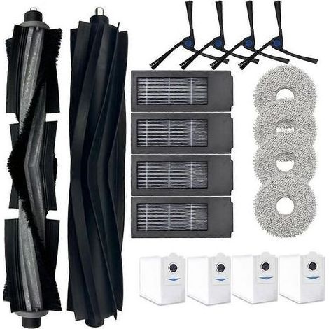 Pièces détachées et accessoires pour aspirateur ECOVACS DEEBOT X2 Omni : brosse principale, filtres HEPA, lingettes de nettoyage, sacs à poussière. (1/5)