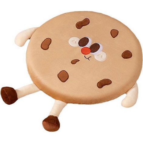 Coussin rond en forme de biscuit, peluche réaliste, accessoire cadeau. (1/5)