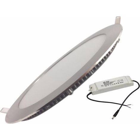 Silamp – Spot LED encastrable extra plat rond 18W – Éclairage blanc neutre 4000K – Aluminium – Indice de protection IP44 – 1260 lumens