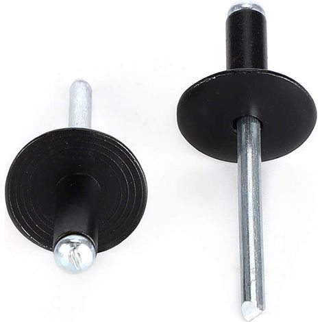 200pcs Rivets Aveugles Noirs Mandrin en Acier Corps en Aluminium Rivets Kit D'assortiment 3.2/4.0/4.8mm (1/5)