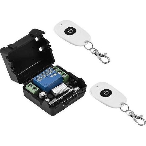 Module relais monocanal 12 V CC, interrupteur sans fil universel, récepteur relais RF + 2 télécommandes T (1/5)