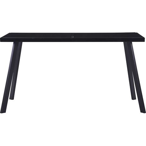 Maison Exclusive - Esstisch Schwarz 140 x 70 x 75 cm Hartglas (1/5)
