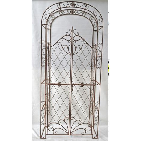 CLP – Arche de jardin en fer pour rosiers – Dimensions 220x120x40 cm – Fixation facile avec 4 trous préfabriqués – Résistante et durable