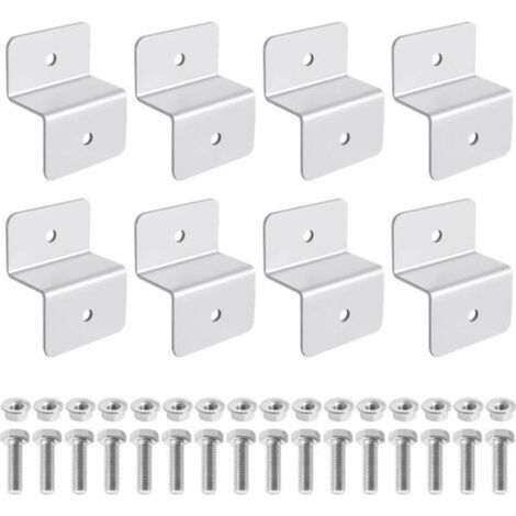 Panneau Solaire en Z, 8Pcs Panneaux Solaire Support en Aluminium Conviennent aux Véhicules Récréatifs aux Toits, Montage de Panneau Solaire Adopte un Design en Forme de Z(avec 16 Écrous et 16 Boulons) (1/5)