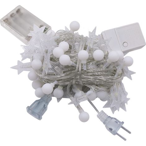 Guirlande Lumineuse En Forme De Boule Étoilée - Alimentation Pile - Pour Camping Extérieur Tente Jardin - 6,5 cm - Jaune - 1 Pièce (1/5)