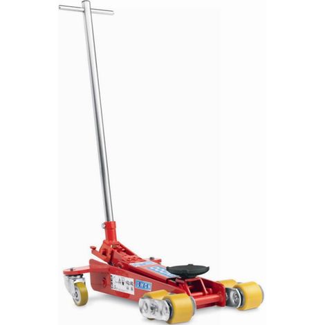 CRIC AUTO CARRELLO SOLLEVATORE IDRAULICO 2ton 520mm RULLI OMCN