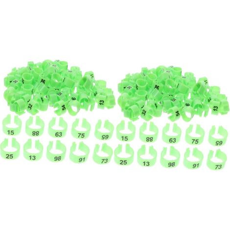 200pièces Anneaux De Jambe pour Pigeon Identification pour Volaille Couleur Verte Réutilisables pour Et Course De Pigeons (1/5)