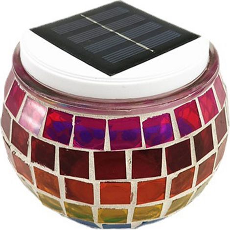 Lampe solaire LED mosaïque creuse pour pelouse extérieure, étanche, couleurs changeantes, pour jardin ou balcon (2023)-AquaForge (1/5)