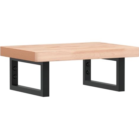 Maison Exclusive - Waschbeckenregal Wandmontage Stahl und Massivh