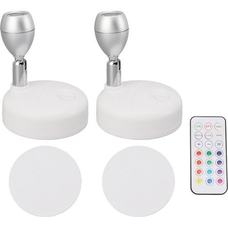 Wireless indoor spotlight with remote control, 13 colors, adjustable, battery operated, for highlighting paintings and works of art. (1/5)