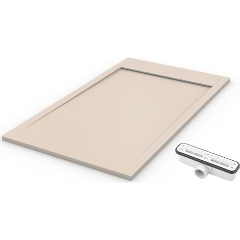 Extra flache Duschwanne PREMIUM AMBIENTE Hellbeige RAL 1013 90x110