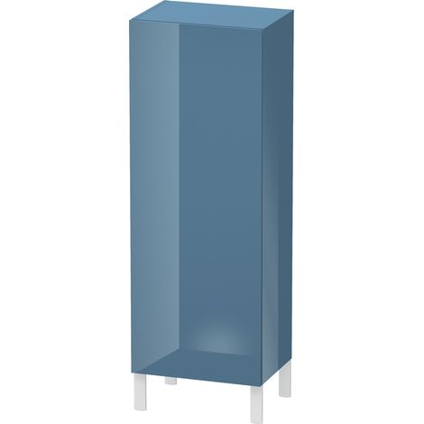 Armadio semi-alto Duravit L-Cube, larghezza 500 mm, profondità 363 mm, 1 anta, cerniera a destra, colorazione: Laccato lucido blu pietra - LC1179R4747 (1/4)