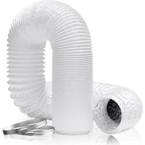 Conduit d'air flexible 160 mm – Tuyau de ventilation en PET, aluminium et PVC – Longueur 6/8/10 m – Résistant à l'abrasion et à la corrosion (1/5)
