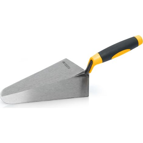Truelle de maçon forgée ronde 220mm Type Madrid Acier trempé Manche bi-matière VITO