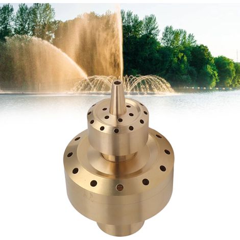 Jet de fontaine double colonne cuivre G1in - Design bouquet d'eau pour jardin, parcs et décoration aquatique