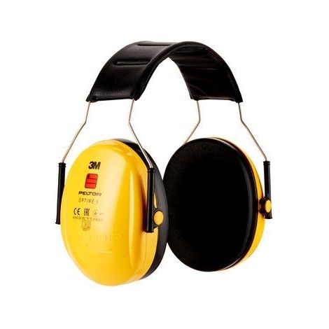 CASCOS OREJERAS ACOLCHADAS CON DIADEMA PROTECCION AUDITIVA PELTOR OPTIME H510A-1 SNR-27DB AMARILLO 3M 7100334982
