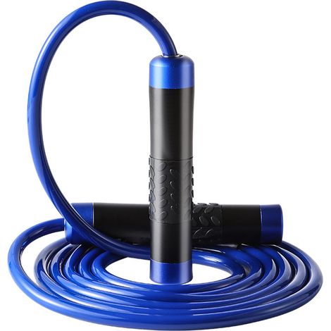 Corde à sauter lestée avec poignées en aluminium épais, idéale pour l'entraînement et le fitness des adultes. (1/5)