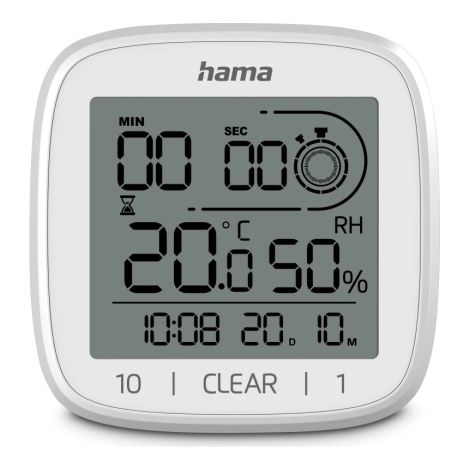 El reloj digital de baño Chipre combina funcionalidad y diseño en un formato compacto y práctico, ideal para colocar en cualquier espacio de tu hog