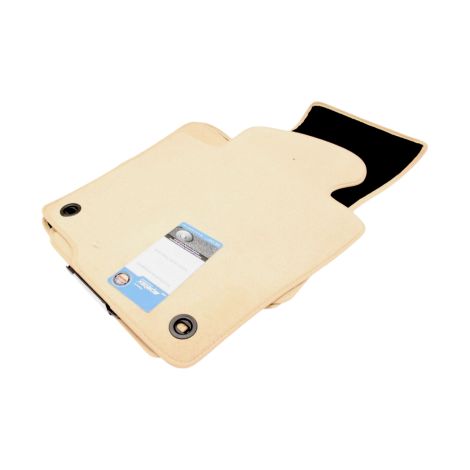 Tapis en moquette pour VW Passat B6/B7 3C (2005-2014) - clips de forme elliptique - beiges