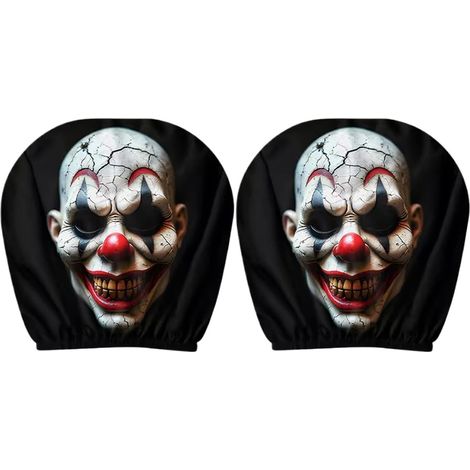 Housses D'Appui-Tête Halloween Visage Fantôme Respirant à Ajustement Housse Protectrice D'Appui-Tête Pour Hommes Femmes Conducteurs SUV Camping-Car (1/5)