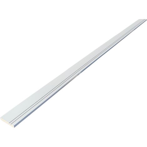 Lot de 5 Plinthes modernes Prépeint Blanc MDF, L.2,44 m x l.11,8 cm x Ep.12 mm (1/5)