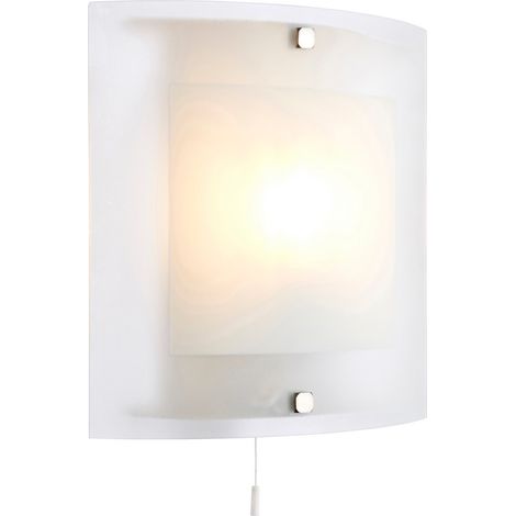 Endon Blake - Applique da interno a 1 luce trasparente con vetro satinato, E14
