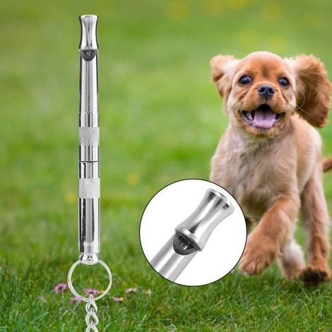 Sifflet pour chien - Sifflet sonique - Métal durable - Portable - Réglable pour dressage (1/4)