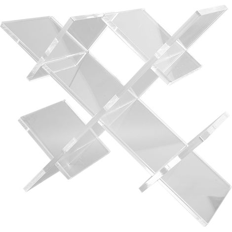 Rack à Vin Comptoir Treillis Autoportant 5 Bouteilles, Support Transparent en Acrylique, Étagère de Table pour Cave à Vin (1/5)