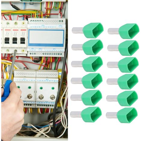 TE2508 AWG 14/2,5 mm² kaltisolierte Rohranschlussklemme, europäische Ausführung mit Stiften und Isolierhülse. Erhältlich in 100er-Packungen. (1/5)