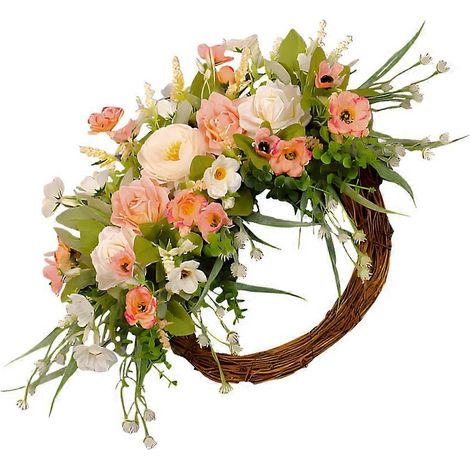Couronne de fleurs artificielles, décoration florale de mariage pour femmes, matériaux variés, 1 pièce (1/5)