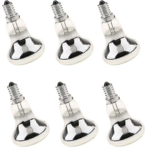 Lot de 6 ampoules spot R50 Ses E14 60W avec réflecteur pour éclairage intérieur et extérieur (1/3)