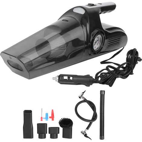 Aspirateur voiture portable 120W 4 en 1, fonction sèche et humide, 12V avec embout pointeur et attrape-poussière (1/5)