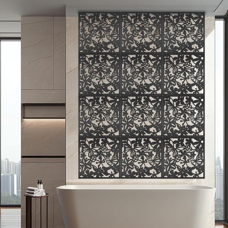Lot de 12 paravents muraux à suspendre, motif papillon, paravent décoratif, pour décoration de chambre/hôtel, séparateur de pièce, paravent, panneau suspendu, écran de séparation (1/5)