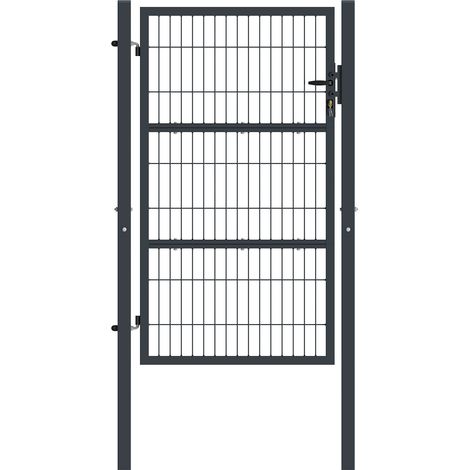 Portillon en grillage 1m RAZO H.160cm gris (1/5)