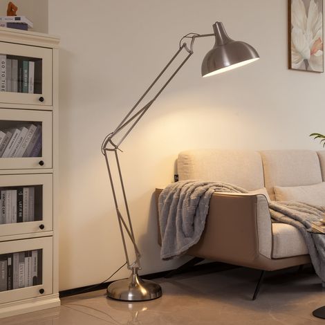 [GEBRAUCHT] B-Ware Lindby Stehleuchte Lampe Leuchte Leia LED E27 verstellbar 180cm silber Lampe (1/2)