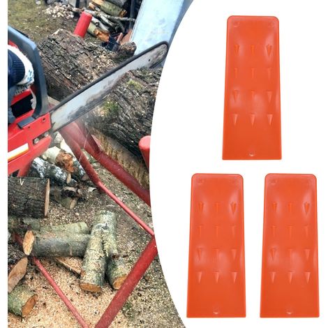 Lot de 3 Coins de Coupure pour Scie à Chaîne Sécurité 8 Pouces Coupe d'Arbres Facilitée-KZQ (1/5)