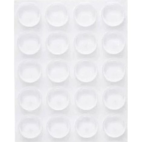 40x butée de porte adhésive transparentes, 22 x 5 mm, tampon porte, butoir de porte transparent, amortisseur de porte murale (1/4)